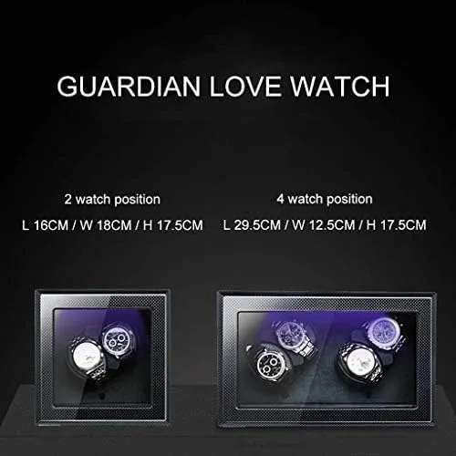 seepage criss-cross score Box (A 2) Mechanical Watch Shaker Automatic Watch Winder, 5 Rotation Modes with LED Light, Watches Storage Display 