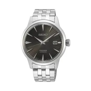 Seiko Presage Cocktail Time Men Automatic Watch SRPE17J Silver Stainless Steel Strap