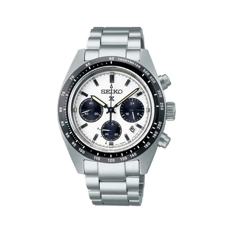 Seiko Prospex SSC813P Solar Chronograph Speedtimer Men's Watch | Silver Stainless Steel Band