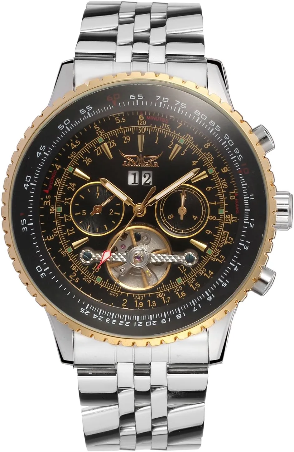 Self Winding reality nationwide administration ripple Waterproof Automatic Stainless Steel Skeleton Tourbillon Calendar Wrist Watch FORSINING Men's 