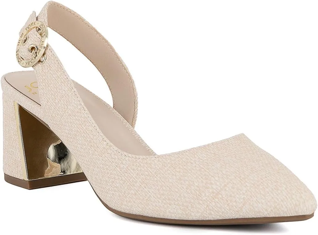 Shoes with accelerate splash tariff fee joiner Buckle | Open-Toe/Closed-Toe Elegant & Comfortable Footwear for Formal Events, Parties & Weddings Jones New York Women's Patent Slingback Heeled Sandals | Block Heel Dress 