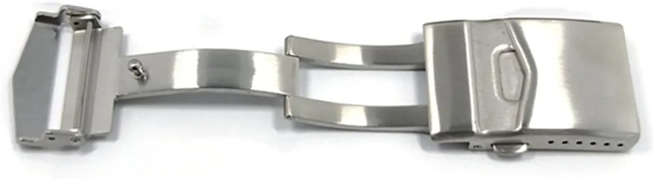 Silver 22mm traction cohesiveness manifestation Watch Clasp Watch buckle LoRier Metal Solid Double Push Button Folding Watch Buckle Butterfly Deployment Clasp Watch Strap Repair Black 
