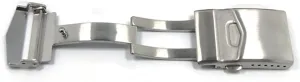Silver 22mm traction cohesiveness manifestation Watch Clasp Watch buckle LoRier Metal Solid Double Push Button Folding Watch Buckle Butterfly Deployment Clasp Watch Strap Repair Black 