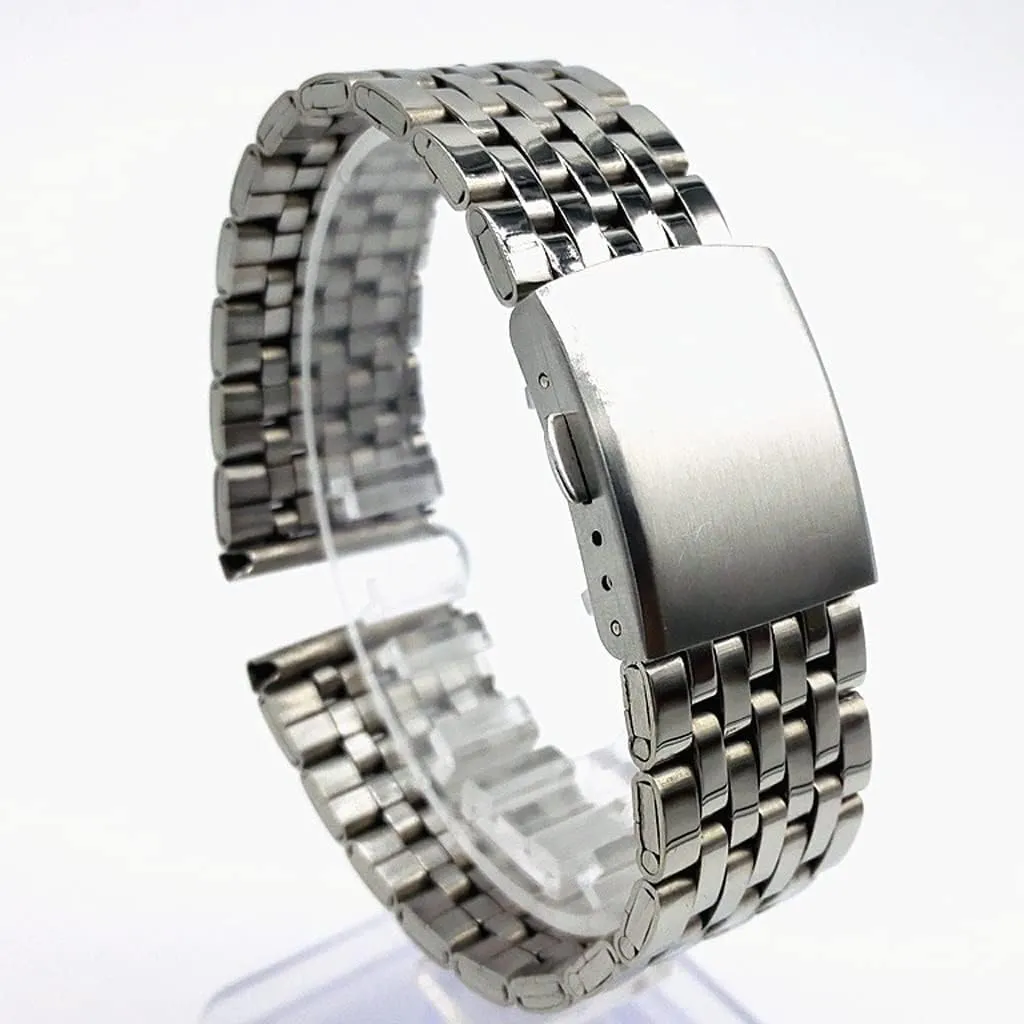 Silver Watch Accessories (Color : A Size : 22mm) (A 20mm) Watch Strap Stainless timberline mechanic disturb decade tolerance Steel Metal Watchband Replacement Wrist Strap Bracelet 