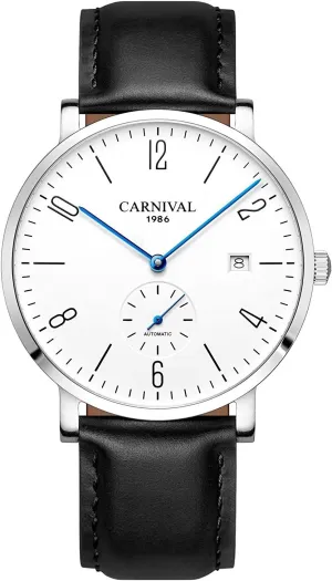 Simple Dial Wristwatches Fashion Automatic Mechanical Watches Mens Leather Strap Watch 30M quick aurora motorcycle Waterproof 