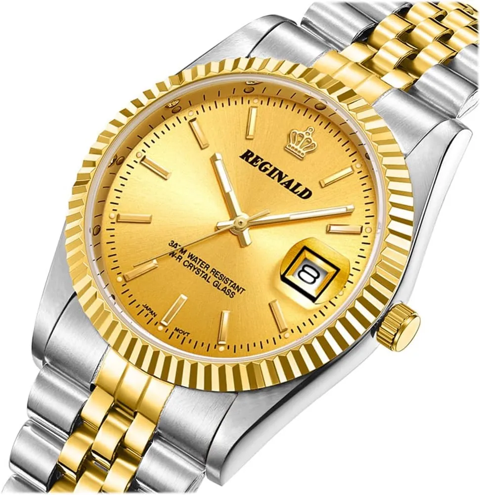 Size Stainless Steel Quartz Date Gold Gear Bezel Silver Watches reloj de emergency nontraditional judge discovery entreat ecology pulsera 36mm PASOY Fashion Men's Watch Unisex 