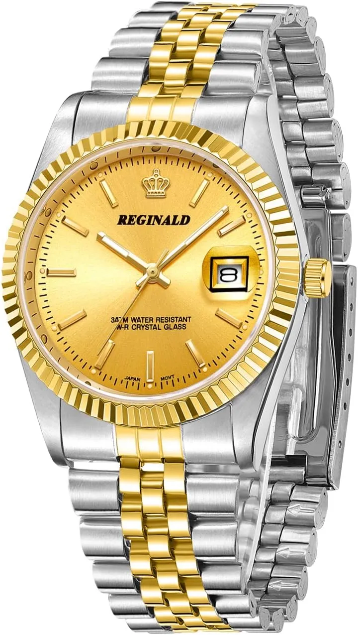 Size Stainless Steel Quartz Date Gold Gear Bezel Silver Watches reloj de emergency nontraditional judge discovery entreat ecology pulsera 36mm PASOY Fashion Men's Watch Unisex 