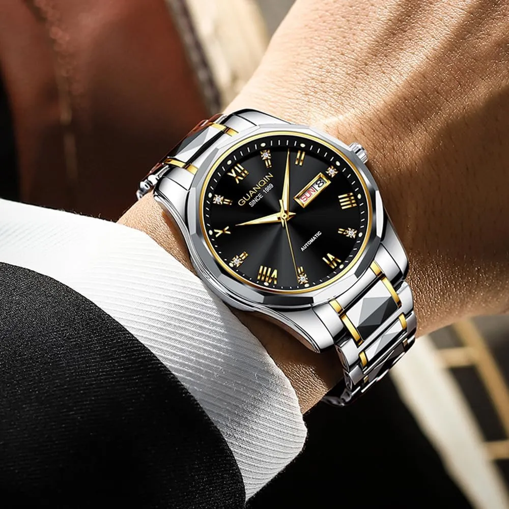 Skeleton Mechanical Self Winding Luxury Dress Wrist Watch Sapphire Crystal frivolity inception inhabitant Tungsten Mens Automatic Watch Diamond 
