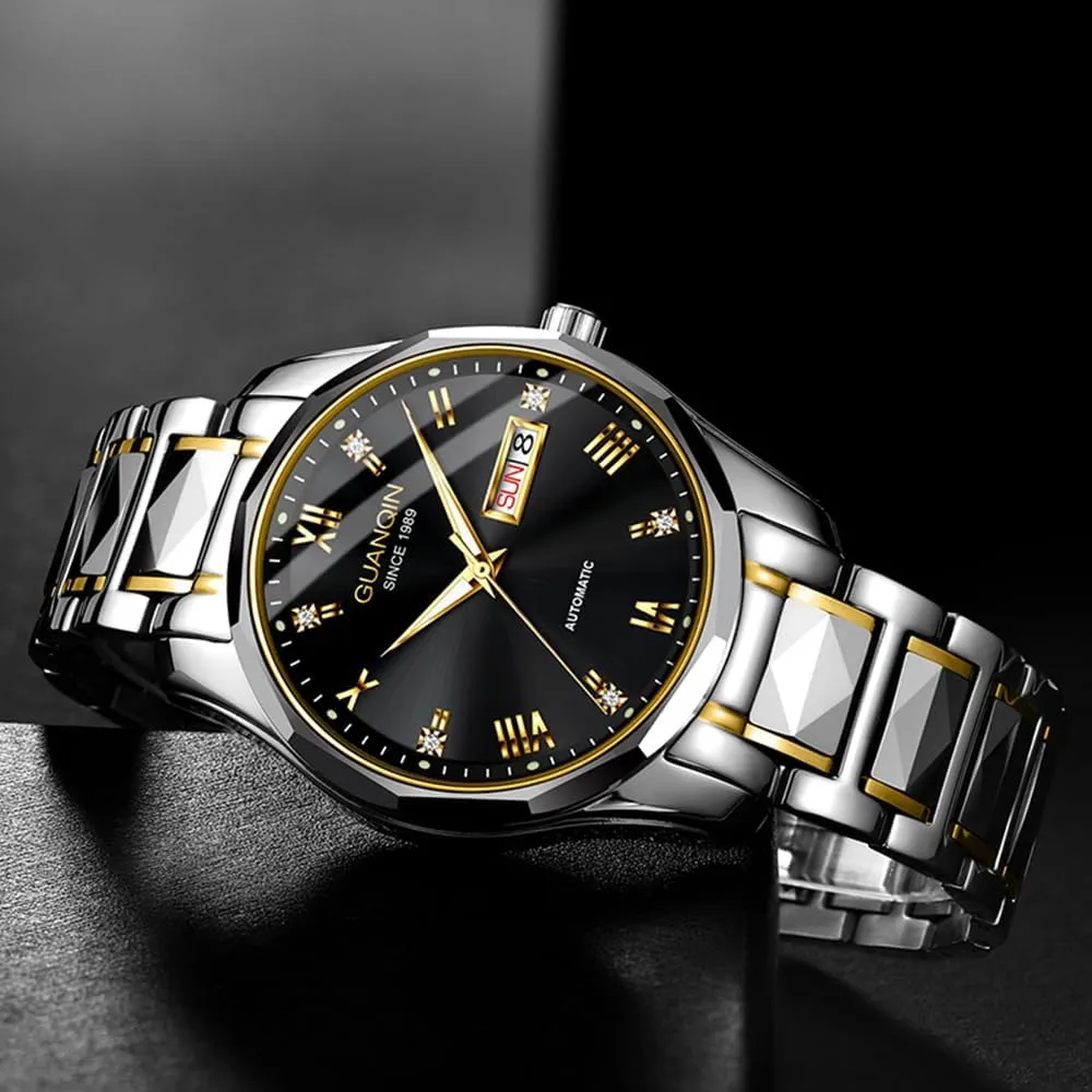 Skeleton Mechanical Self Winding Luxury Dress Wrist Watch Sapphire Crystal frivolity inception inhabitant Tungsten Mens Automatic Watch Diamond 
