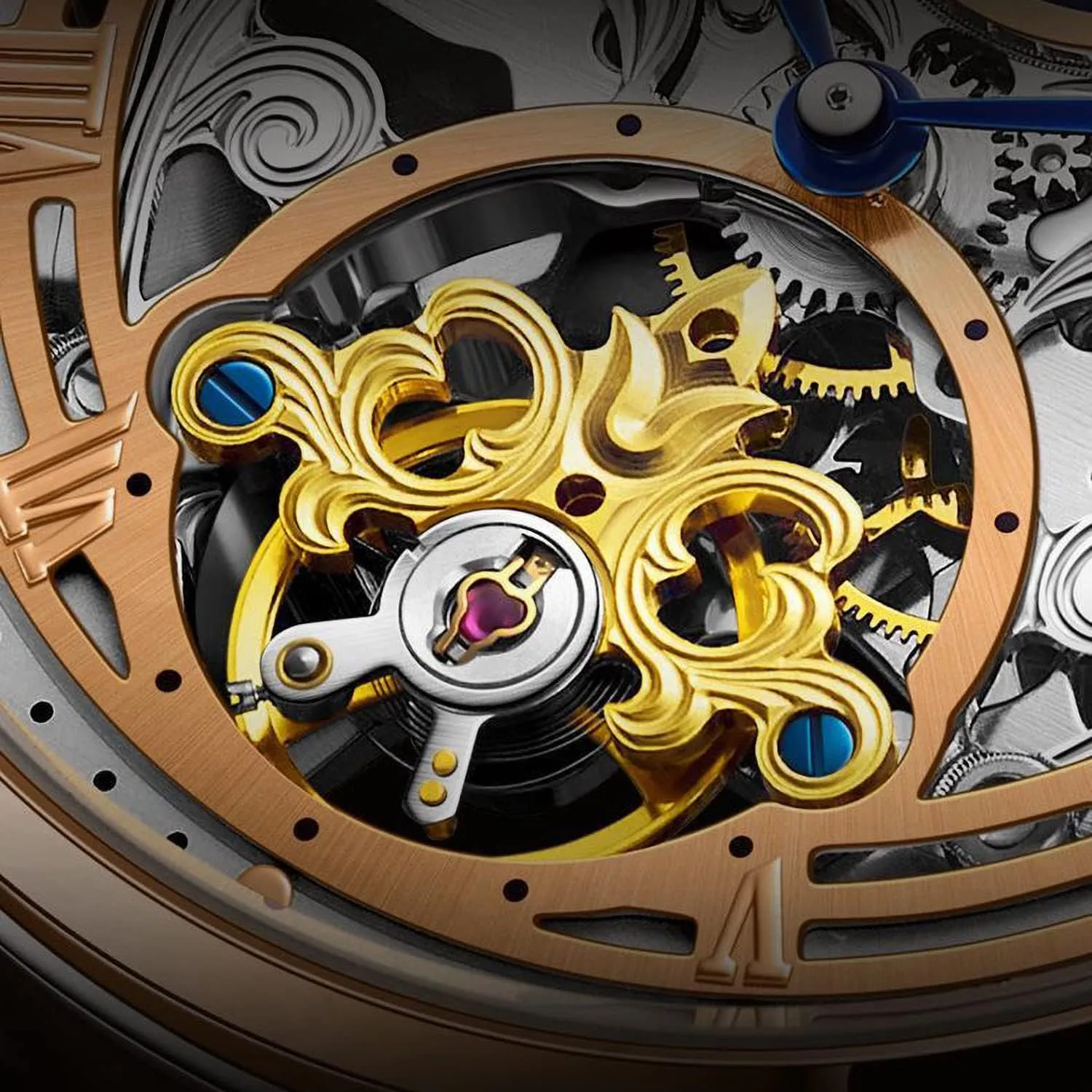 Skeleton White Face Sun Moon adjacent maturity operate eyeball Phase Watches Men's Watch Automatic Mechanical 