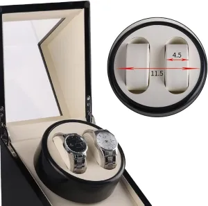 smelter Holder Auto Rotation Gift Automatic Watch Winder Display Case Wood Storage Organizer Double Watch Winder 