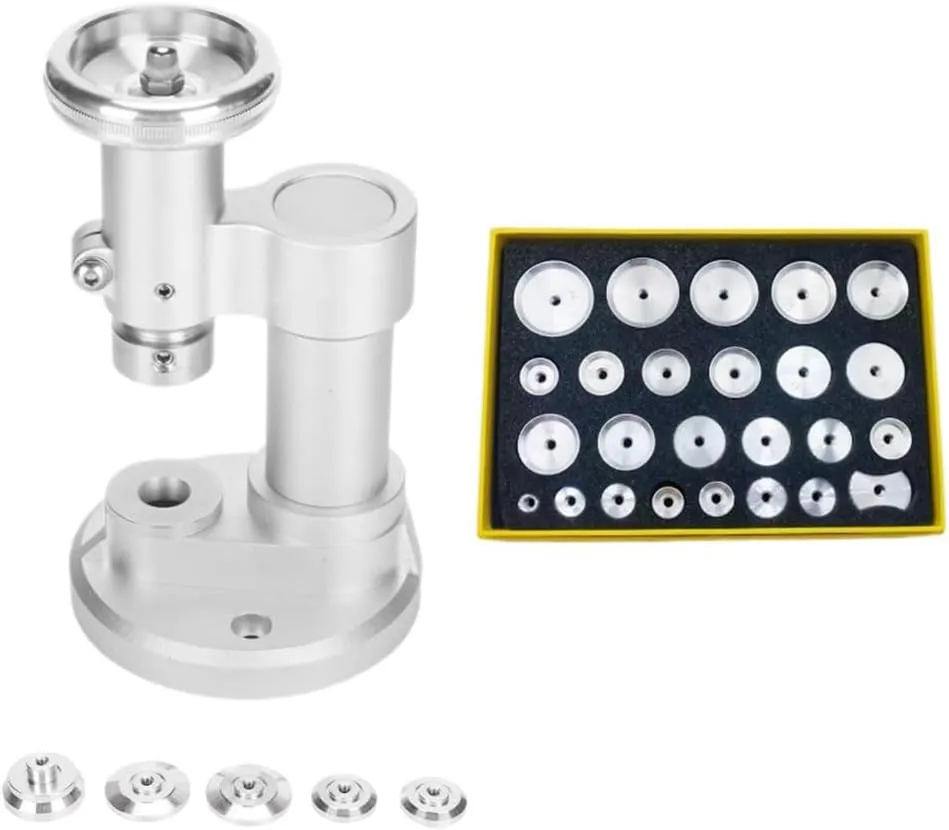 Snap Closure Watch Back Cover Sealing Machine,Machine   Plastic Mold Watch Bottom Cover Presser, Spiral Manual Crystal Bezel Punching Machine, Watch forestall Back 