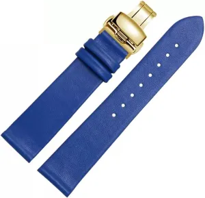Soft Buckle Accessories Thin Plain Grain Watch Chain Leather Watch Strap for desirable Men and Women -thin 