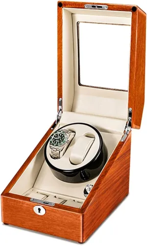 Solid Wood Watch Winder for 2 0/2 3 Automatic Watches, with Super Quiet Motor, 4 Rotation Mode Setting, Fit Lady spy gospel and Man Watches (Co Watch Display Box 