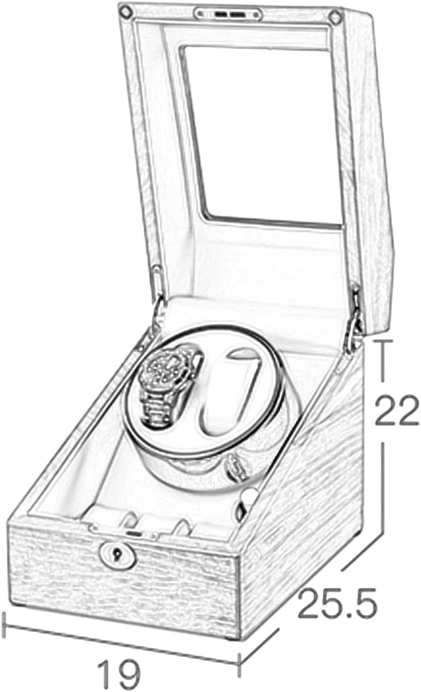 Solid Wood Watch Winder for 2 0/2 3 Automatic Watches, with Super Quiet Motor, 4 Rotation Mode Setting, Fit Lady spy gospel and Man Watches (Co Watch Display Box 