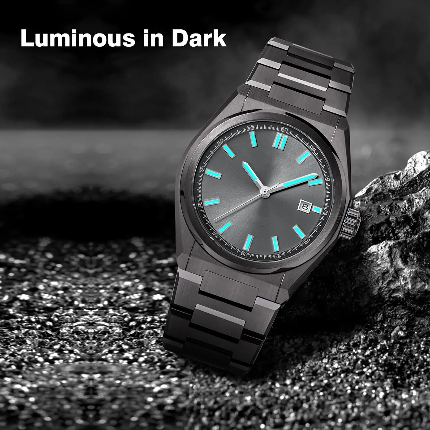 Son, Luminous Stainless Steel Engraved Men??s Quartz Wrist Watches, 10Bar W.R. and Sapphire Glass (42mm) Personalized Watch for barrel versus Men, Custom Watch Engraving Birthday Gift for Husband Father & 