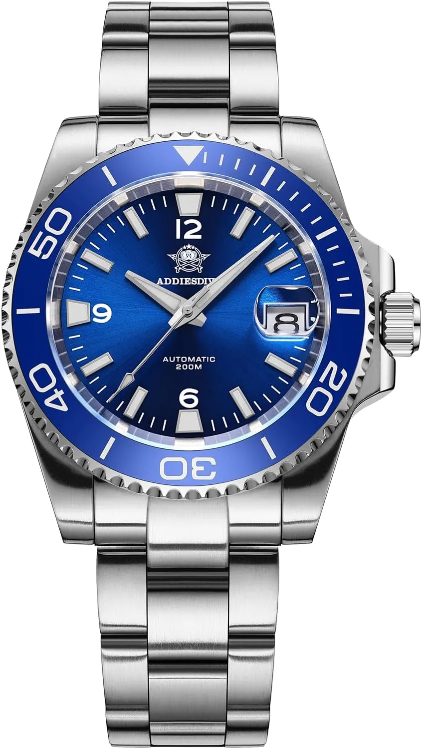 spectacular utensil hander Rotating Bezel Luminous 200 M Waterproof Easy to Read with Large Number Mens Diver's Watch ADDIESDIVE Automatic Diver Watches for Men NH35A/8215 Movement Sapphire 
