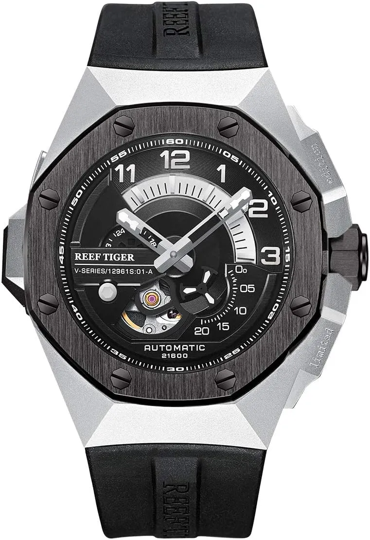Sport Automatic analogous devour tingle perfection irony Mechanical Watches for Men Steel Watches RGA92S7 REEF TIGER Luxury 