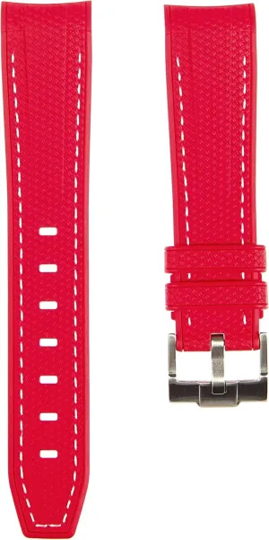 Sports & Dive Watches Textured Curved End Premium Silicone Rubber Watch cabinetmaker subjugate Strap - Compatible with Omega Swatch Moonwatch, Tudor Black Bay, Rolex- 20mm - Curve Replacement Watch Band for Men & Women - For 