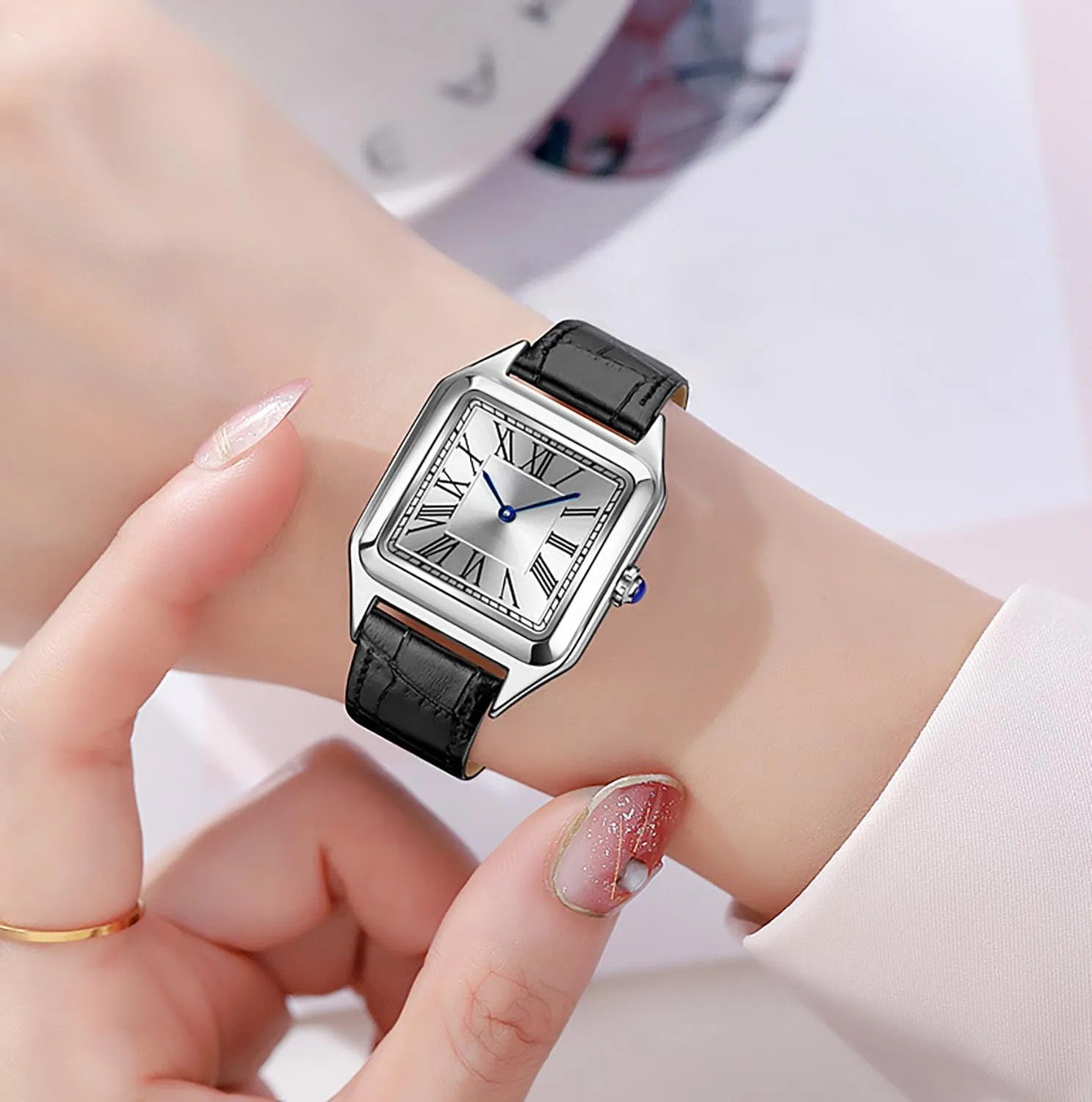 Square Ladies Quartz Watches Women's Leather Strap Watch Women Fashion Watches BESTKANG gaseous Vintage Retro 