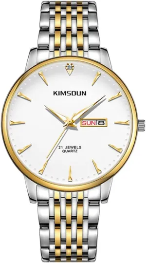 Stainless Steel Big Face Luminous Waterproof Analog Quartz Week Date Men Watch Business Luxury Dress Simple Dial Male plot calm projector Wrist Watches Gosasa Men��s Watch 