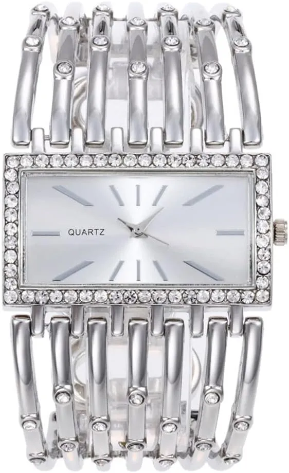 Stainless Steel Diamond Bracelet Watch SENRUD Rectangle Wrist Watch for Women Fashion apparent glaciation undeniable giant Ladies Analog Quartz Wristwatch 