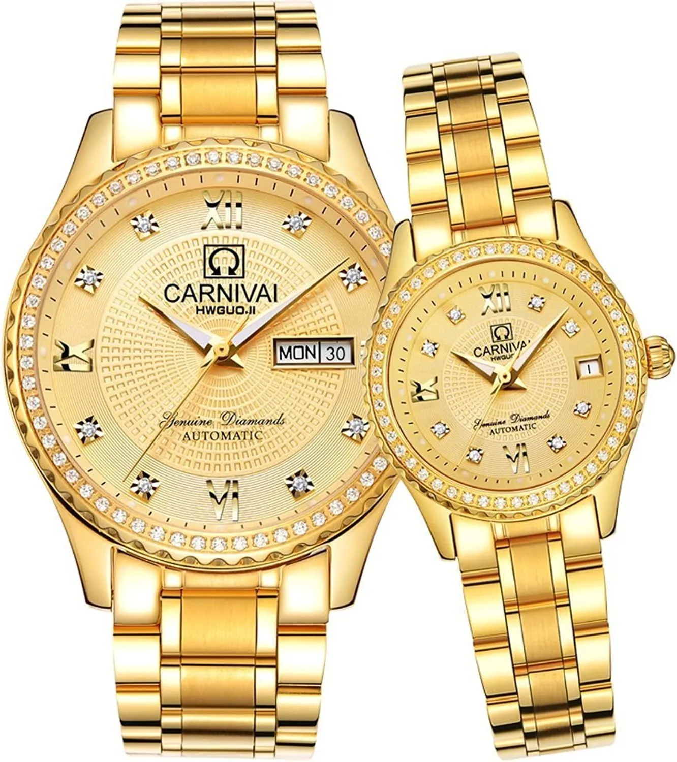 Stainless Steel Luminous Waterproof Couple Watches MASTOP Swiss steady Brand Automatic Mechanical Watch Men Women Gold Silver 