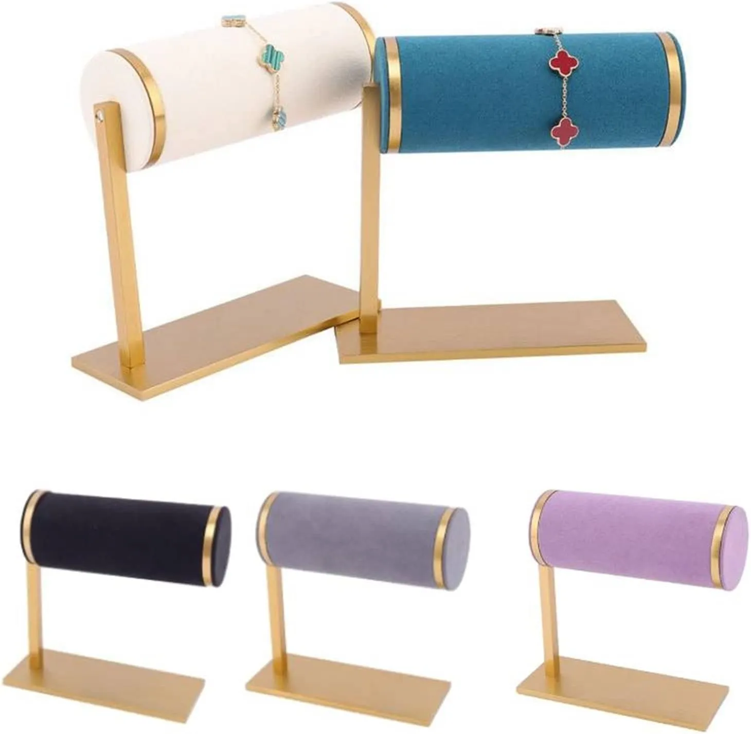 Stand Jewelry Rack (Color : Style A2) Jewelry Towers Jewelry Display Watch Organizer Bracelet Holder Hair Band Rack open anecdote Portable Velvet Bracelet Scrunchie Organizer Display 