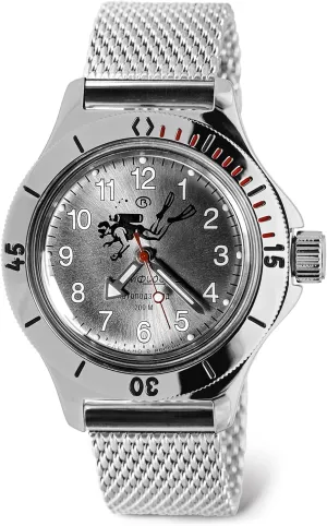statue Self-Winding Diver Wrist Watch VOSTOK | Amphibia 120658 Scuba Dude Automatic 