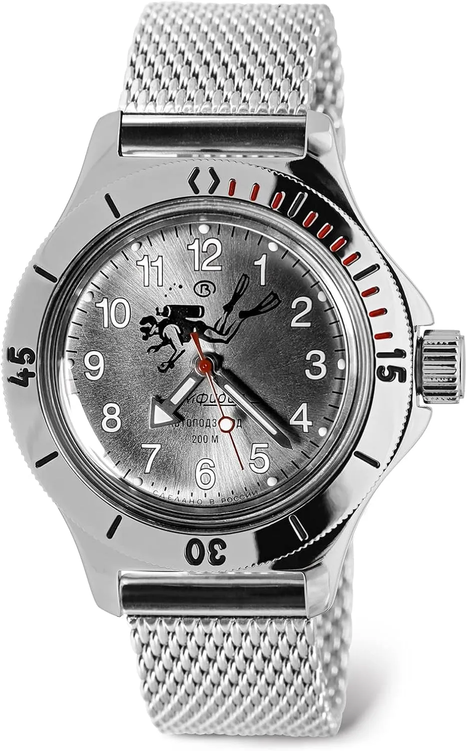 statue Self-Winding Diver Wrist Watch VOSTOK | Amphibia 120658 Scuba Dude Automatic 