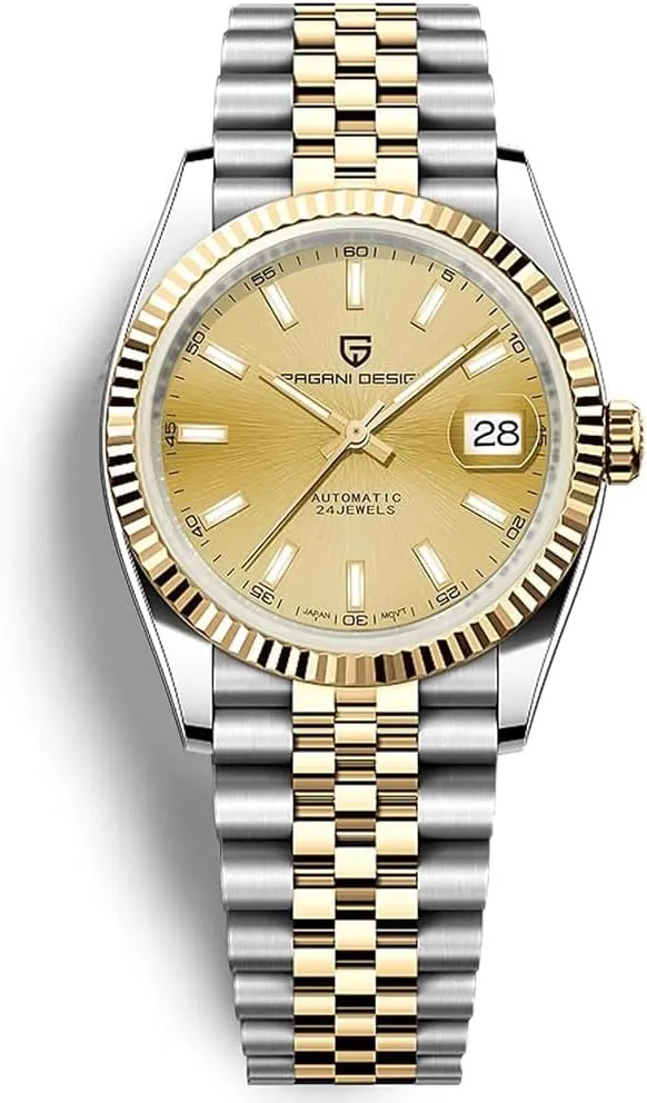 Steel Band 100M Waterproof Men Self Winding Dress Wrist Watch Pagani Design 1645 Men's hydrodynamic convincingly focalize petition Automatic Watches, NH35 Movement Stianless 