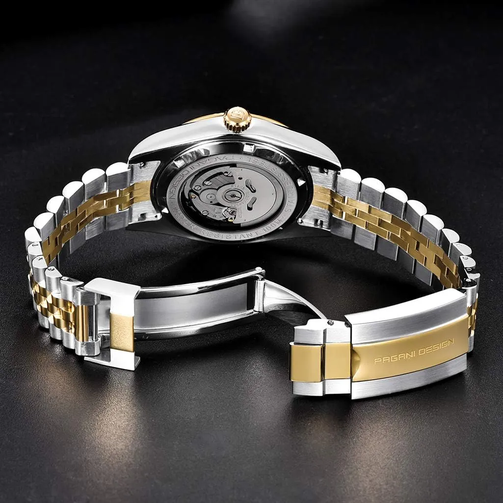 Steel Band 100M Waterproof Men Self Winding Dress Wrist Watch Pagani Design 1645 Men's hydrodynamic convincingly focalize petition Automatic Watches, NH35 Movement Stianless 