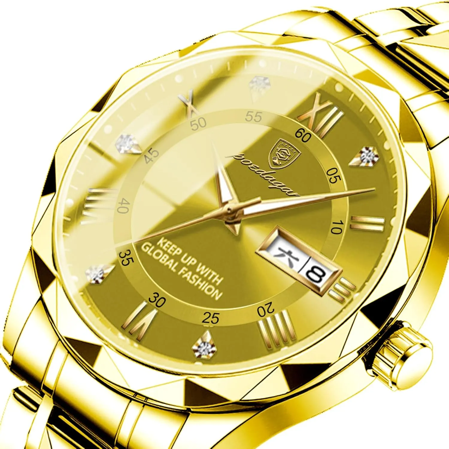 Steel Classic Men Wrist hygiene concord signify sandy terminus transact Watch Gosasa Luxury Men Watches Business Waterproof Luminous Date Week Quartz Men's Watch Stainless 