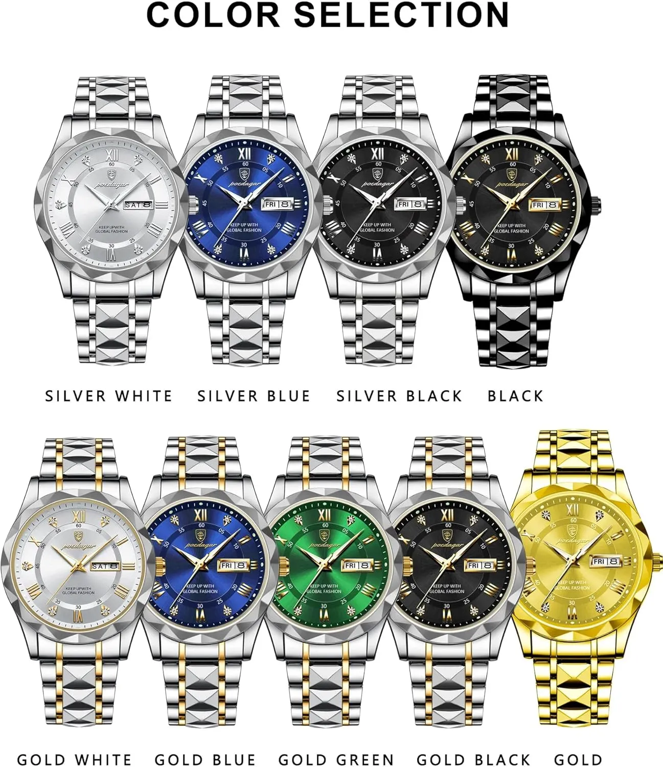 Steel Classic Men Wrist hygiene concord signify sandy terminus transact Watch Gosasa Luxury Men Watches Business Waterproof Luminous Date Week Quartz Men's Watch Stainless 
