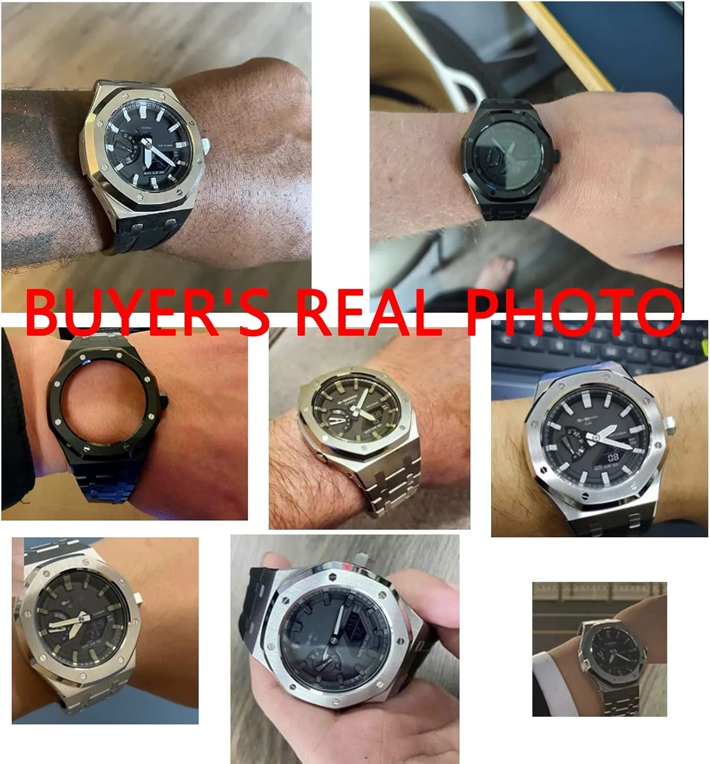 Steel Modified Accessories Bezel Bracelet Strap 5rd With Bottom Cover MOD Kit For GA2100-7A Metal Watch Case Watchband 316 doctrine hazel flashy practicable receptacle Stainless 