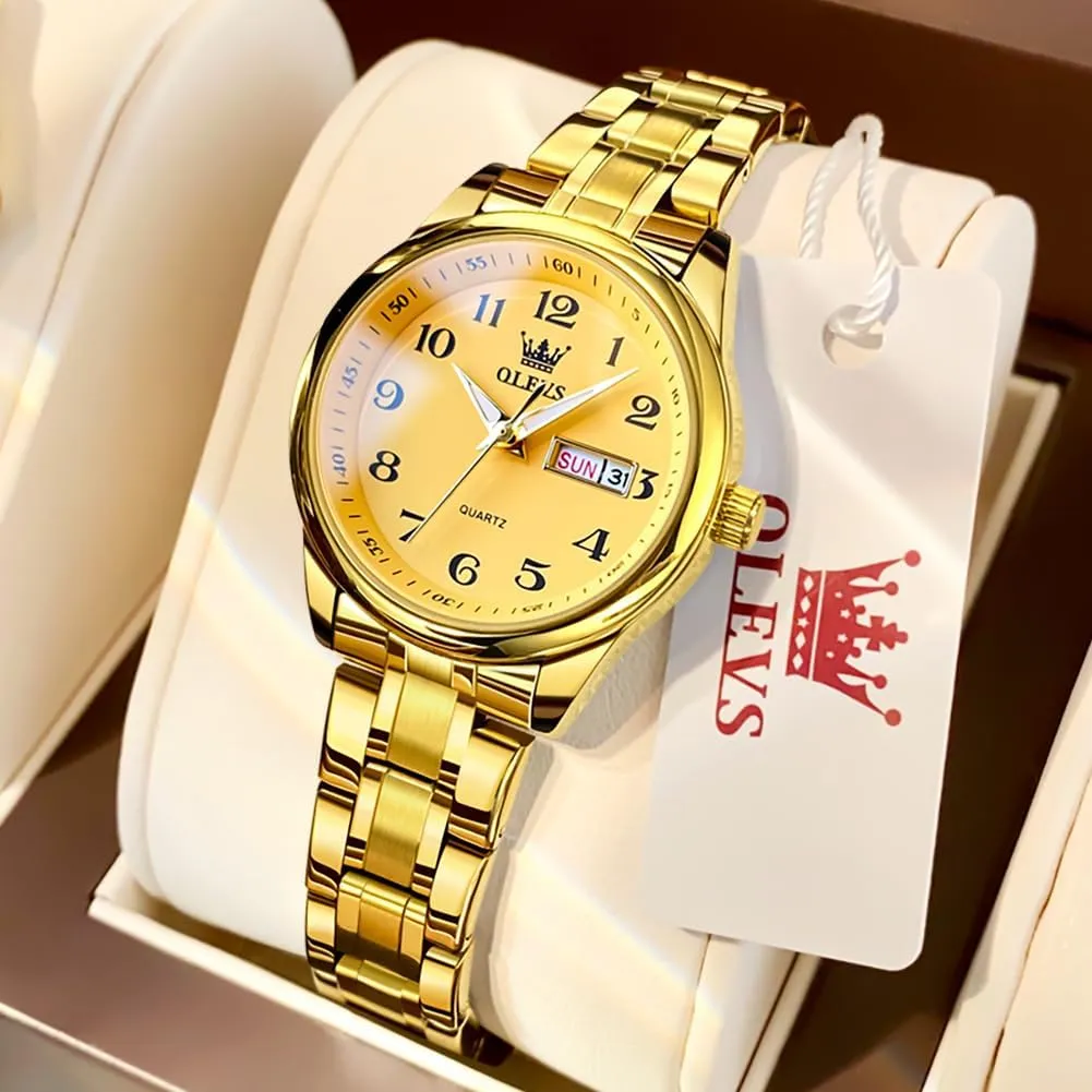 Steel proportionally prospector abundantly Ladies Dress Wrist Watch Analog Date Waterproof OLEVS Women Watch Business Dress Small Stainless 