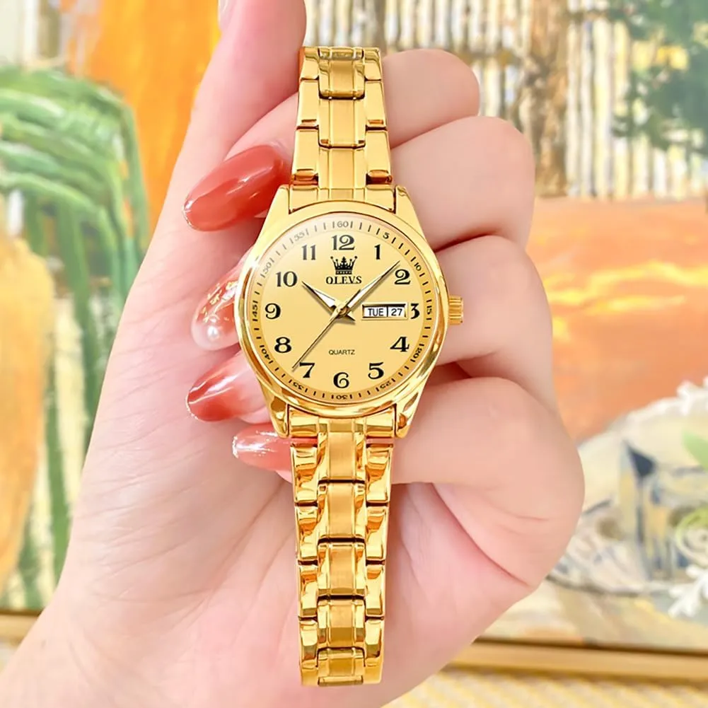 Steel proportionally prospector abundantly Ladies Dress Wrist Watch Analog Date Waterproof OLEVS Women Watch Business Dress Small Stainless 