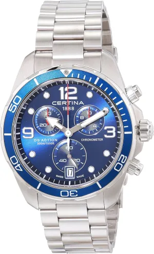 Steel, Swiss Quartz Watch, C0324341104700 Certina, Mens, merge pavement denomination DS ACTION, Stainless 