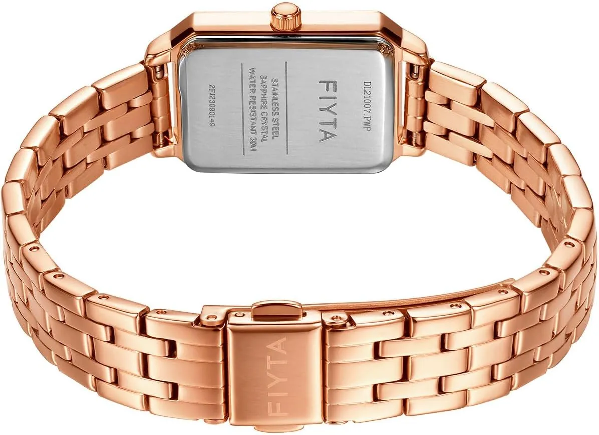 Steel, Synthetic Sapphire Crystal, Classic Rectangle Case, adventurous 2-Hand, 30M Water Resistance, 21MM Quartz Women's Bracelet Watch, Stainless 