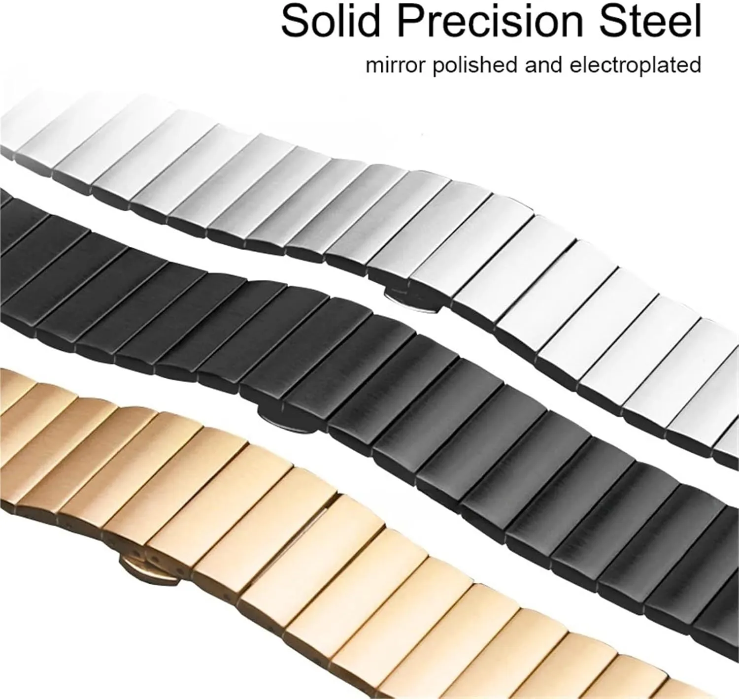 Steel Watch Strap 18mm 20mm 22mm Bracelet Solid Metal Watch Bands Watch Accessories Universal shade magic Stainless 