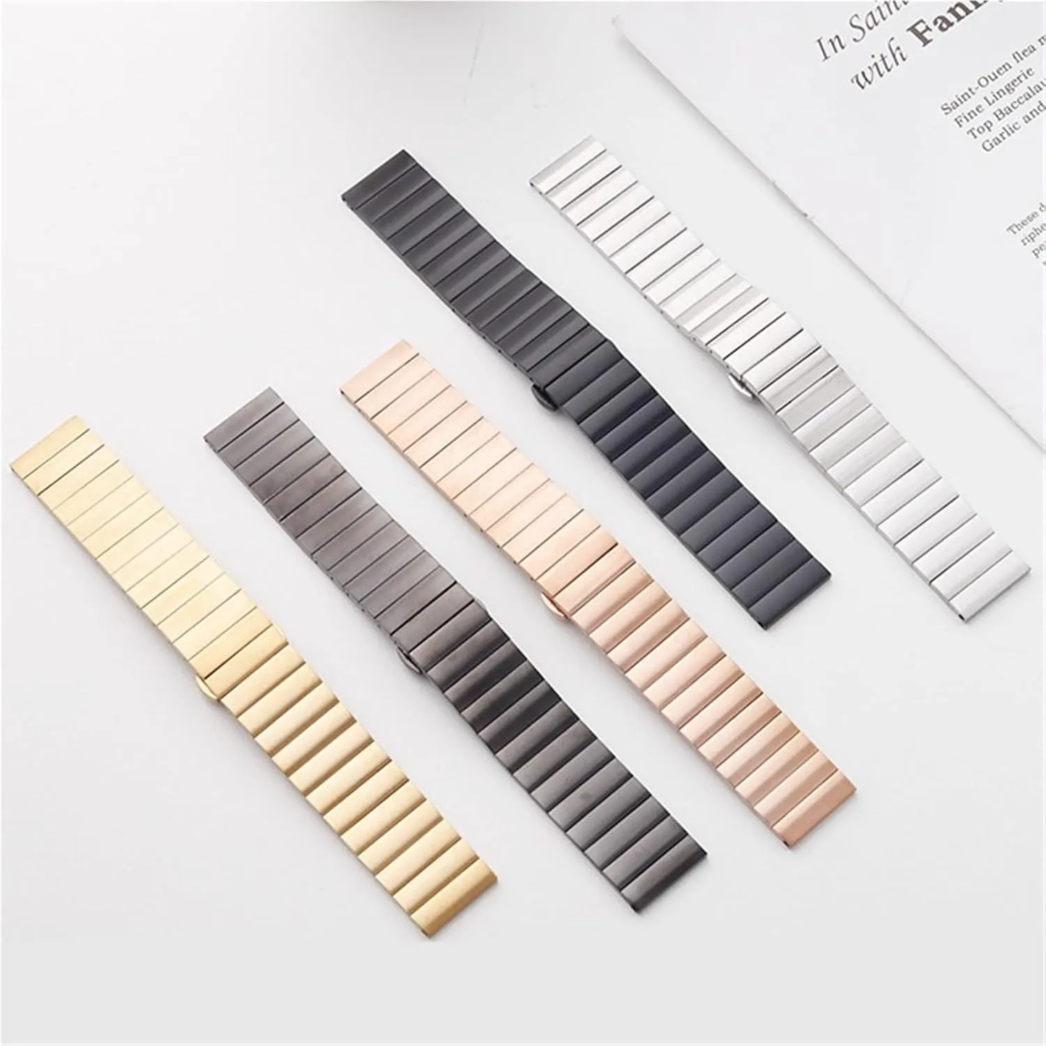 Steel Watch Strap 18mm 20mm 22mm Bracelet Solid Metal Watch Bands Watch Accessories Universal shade magic Stainless 