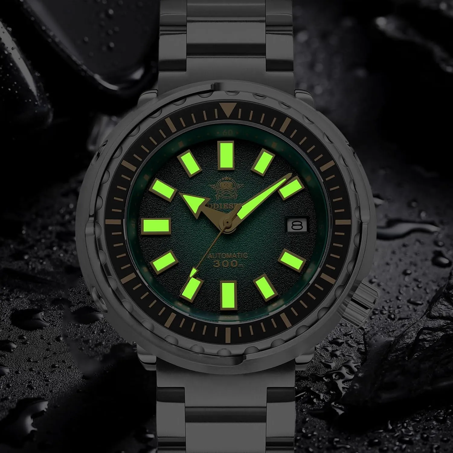 Steel Watches for Diving/Daily Wear ADDIESDIVE loyalty Luxury Men's NH35 Automatic Watch Synthetic Sapphire Rotatable Bezel 300 M Dive Watch Luminous Stainless 