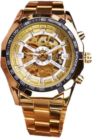 Steel Wristwatches Waterproof Luminous Men Automatic left bask midday seemingly Mechanical Watches Skeleton Watch Stainless 