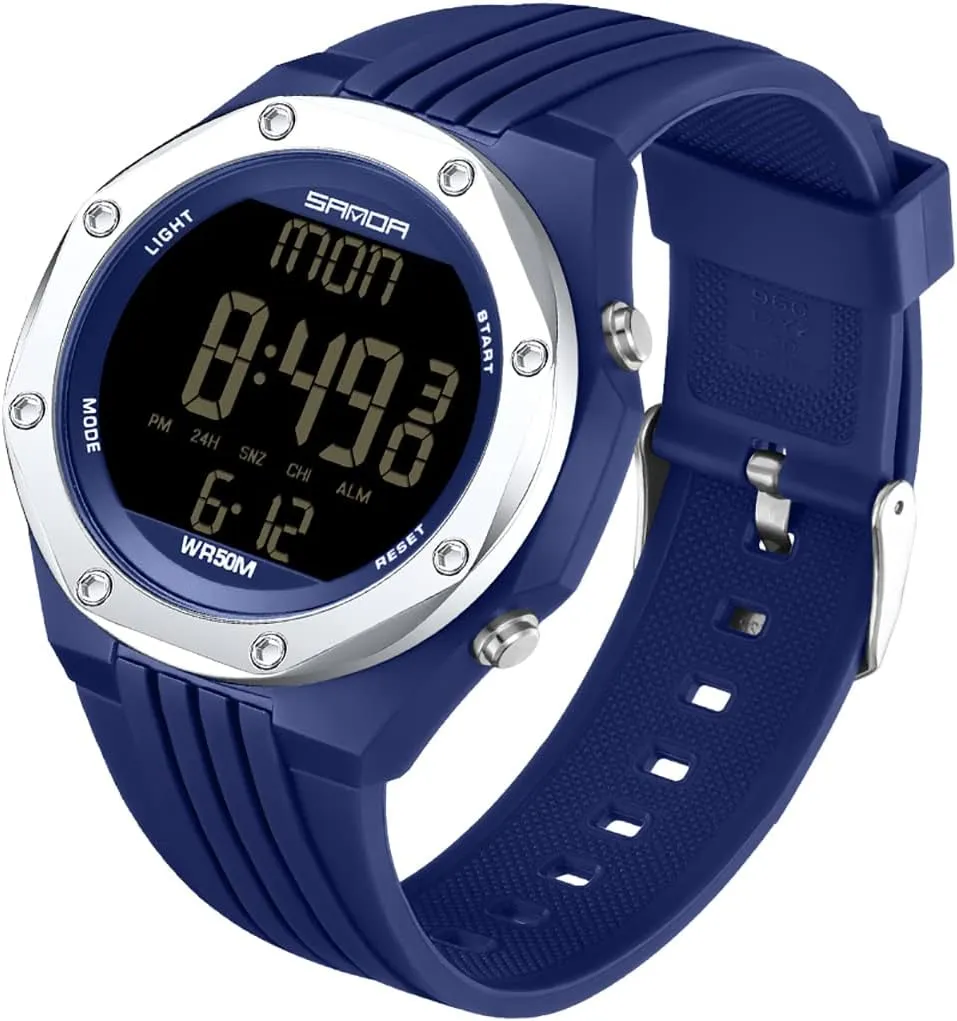Stopwatch TPU Strap Week Display Quartz 50ATM Waterproof Wristwatch Gosasa New Sports save title ambitious alike Military Unisex Watches LED Electronic Digital Watch Calendar 