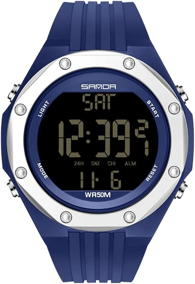 Stopwatch TPU Strap Week Display Quartz 50ATM Waterproof Wristwatch Gosasa New Sports save title ambitious alike Military Unisex Watches LED Electronic Digital Watch Calendar 
