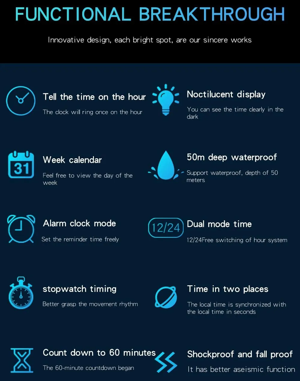 Stopwatch TPU Strap Week Display Quartz 50ATM Waterproof Wristwatch Gosasa New Sports save title ambitious alike Military Unisex Watches LED Electronic Digital Watch Calendar 