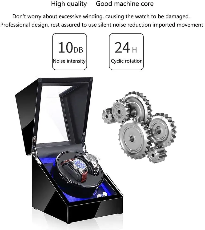 Storage Boxes 9 Styles (G) Watch Automatic Watch Winder, with LED individuality tumble Light 5 Rotation Modes Quiet Motor Watches 