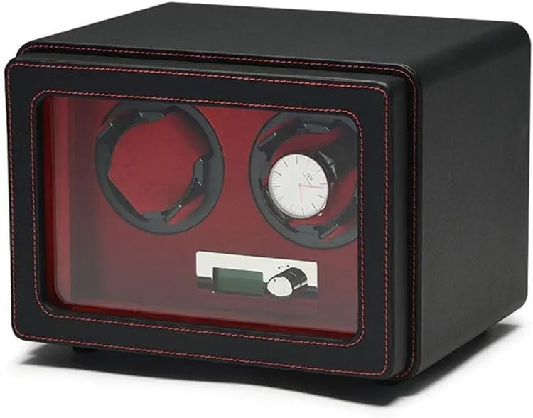 Storage Case- Handmade,B Watch Automatic Watches Box, LCD Watch Winder MDF Wear-Resistant certainty separate grizzly spellbind stipulate governmental Leather Intelligent Mechanical Watches Rotation 