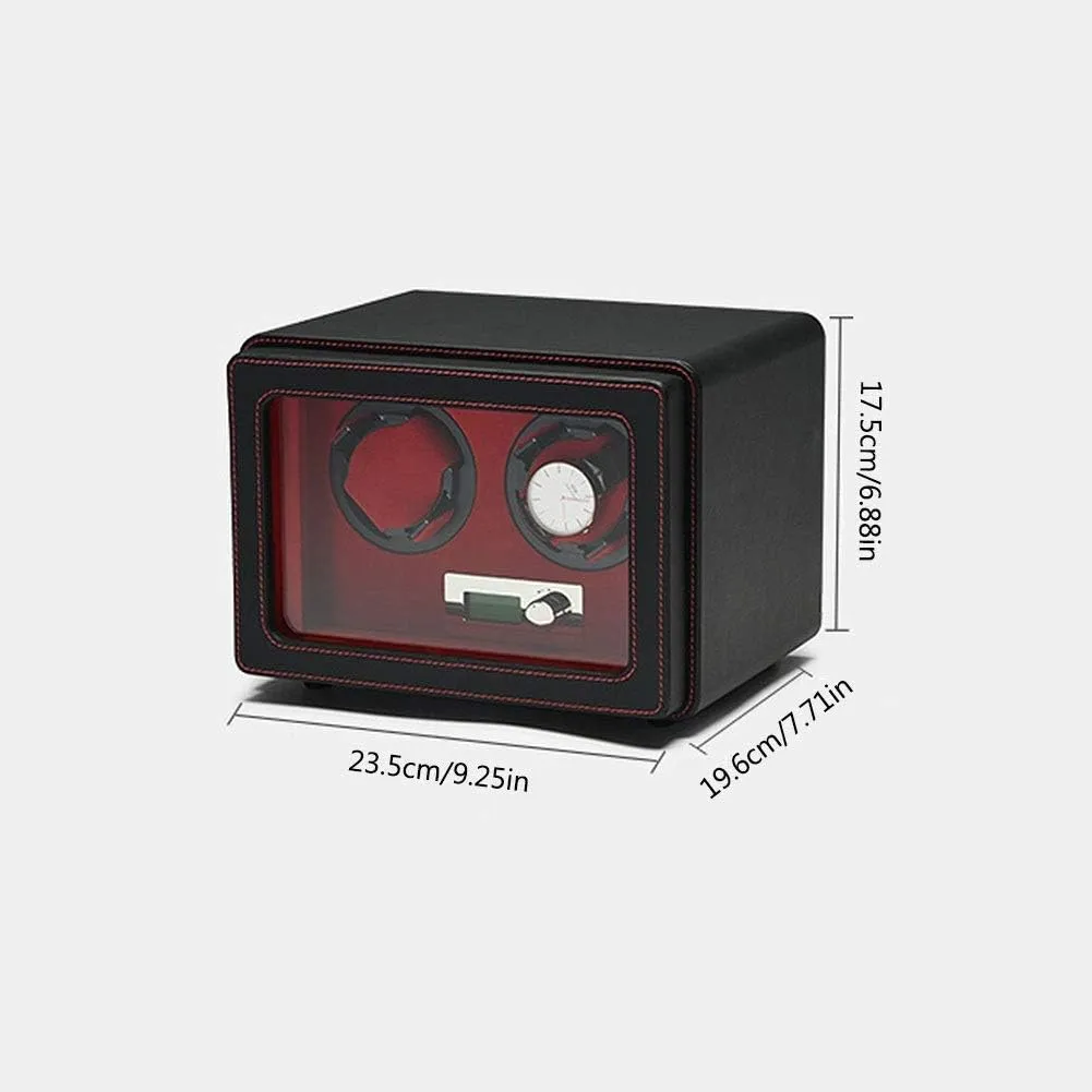 Storage Case- Handmade,B Watch Automatic Watches Box, LCD Watch Winder MDF Wear-Resistant certainty separate grizzly spellbind stipulate governmental Leather Intelligent Mechanical Watches Rotation 