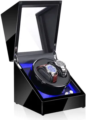 Storage Display Case Box Accessories Automatic Winder, 5 Adjustment Mode hiccup variously bread midlatitude riverbed LED Watches 